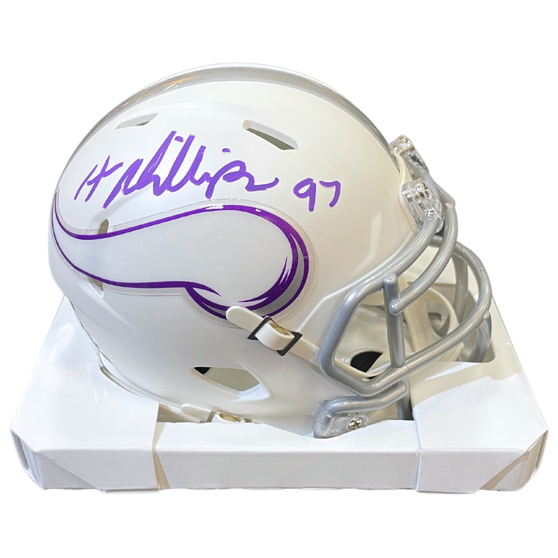 Harrison Phillips Autographed Minnesota Vikings Winter Warrior Mini Helmet Autographs FanHQ   