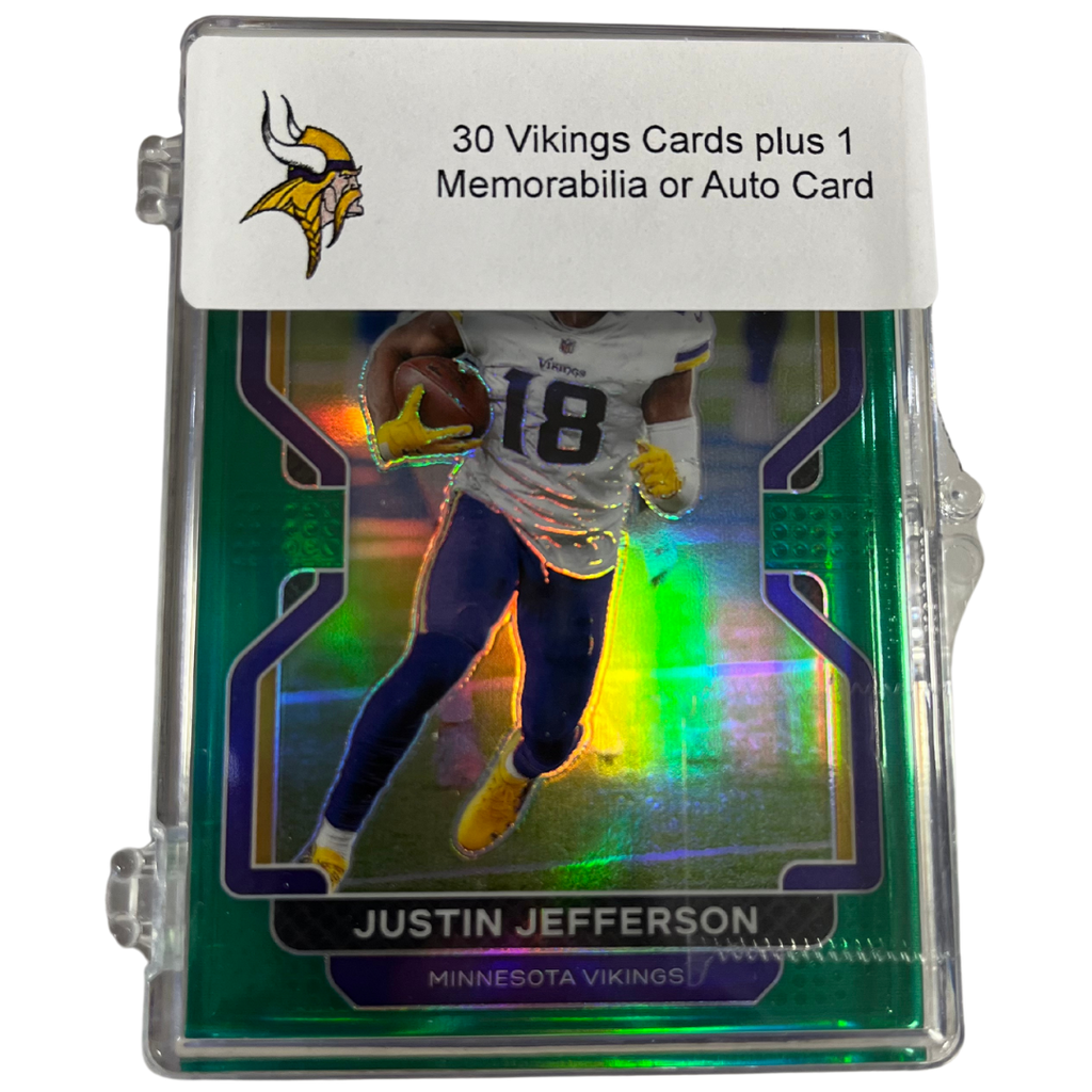 Minnesota Vikings 30 Football Card Mystery Box w/ 1 Autograph or Memorabilia Card Trading Cards Fan HQ   
