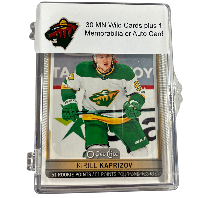 Minnesota Wild 30 Hockey Card Mystery Box w/ 1 Autograph or Memorabilia Card