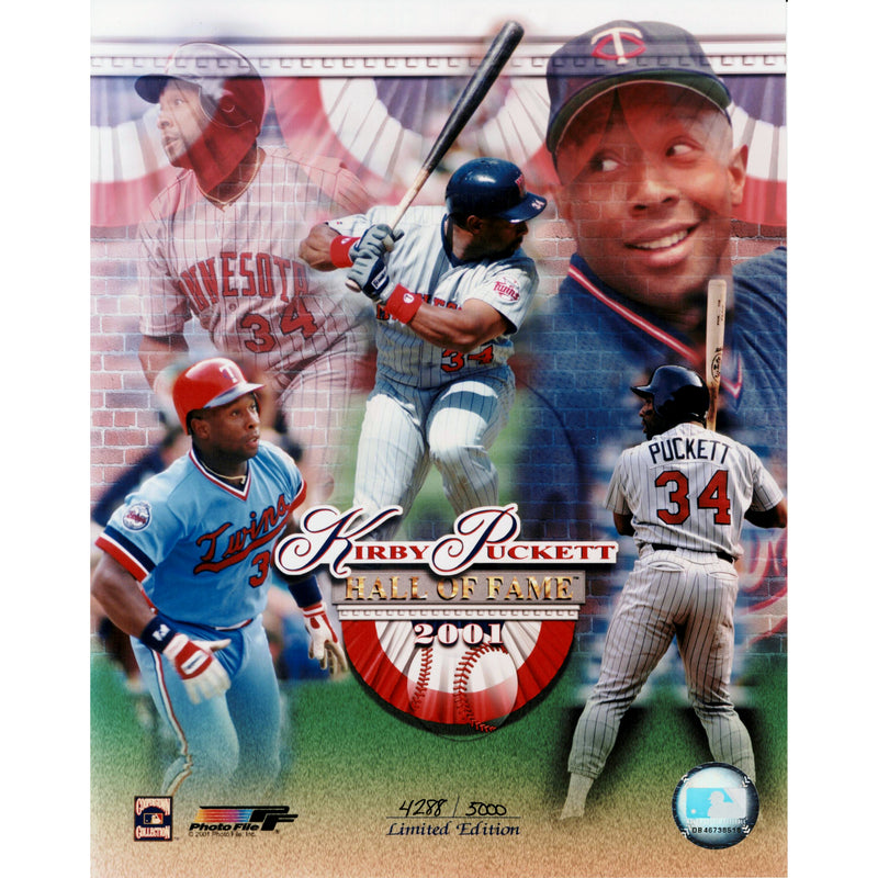 Kirby Puckett Unsigned 2001 Hall of Fame Collage Minnesota Twins 8x10 Photo Collectibles Fan HQ