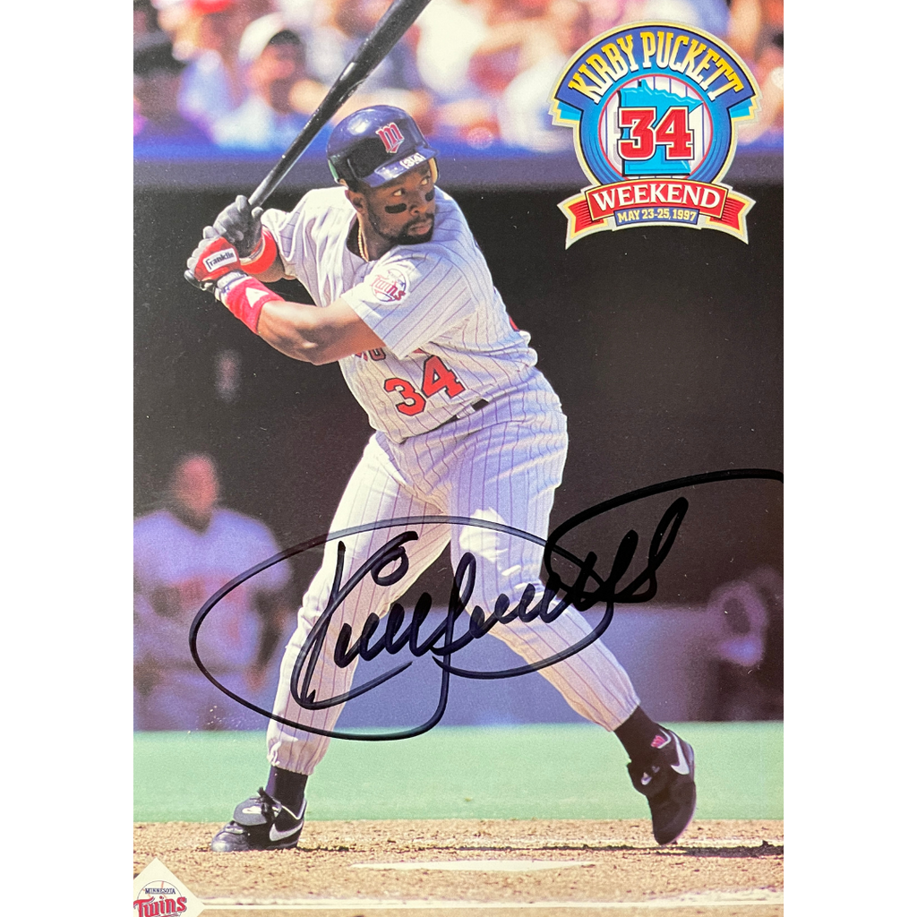 Kirby Puckett Autographed Minnesota Twins Kirby Puckett Weekend 5x7 Photo Autographs Fan HQ   