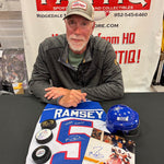 Mike Ramsey Autographed Royal Blue Mini Helmet Autographs FanHQ
