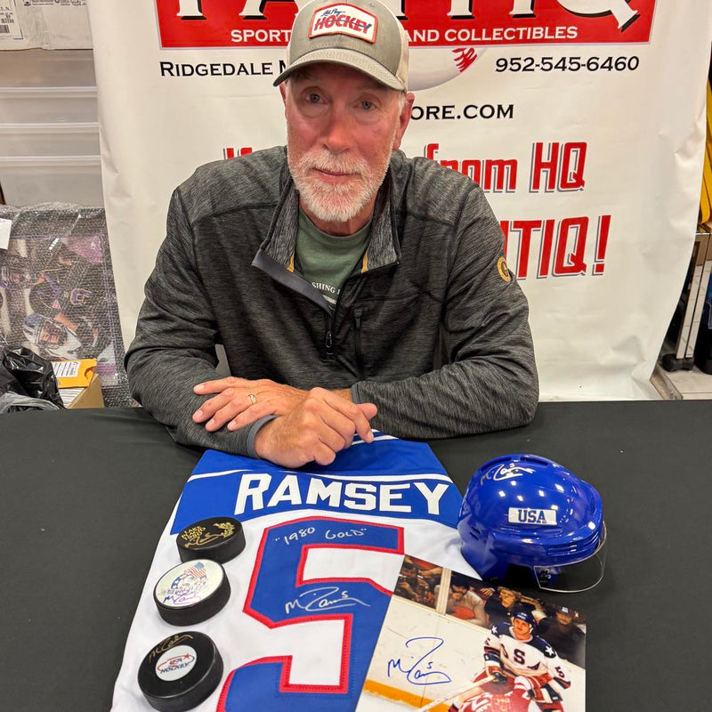 Mike Ramsey Autographed Royal Blue Mini Helmet Autographs FanHQ
