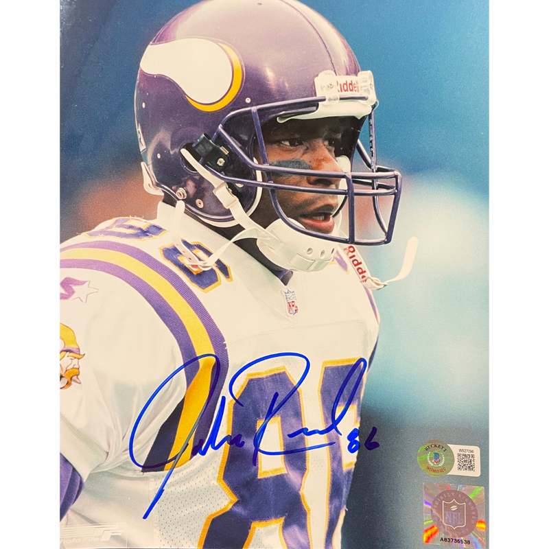 Jake Reed Autographed Minnesota Vikings 8x10 Photo (Multiple Poses Available) Autographs FanHQ Close Up  