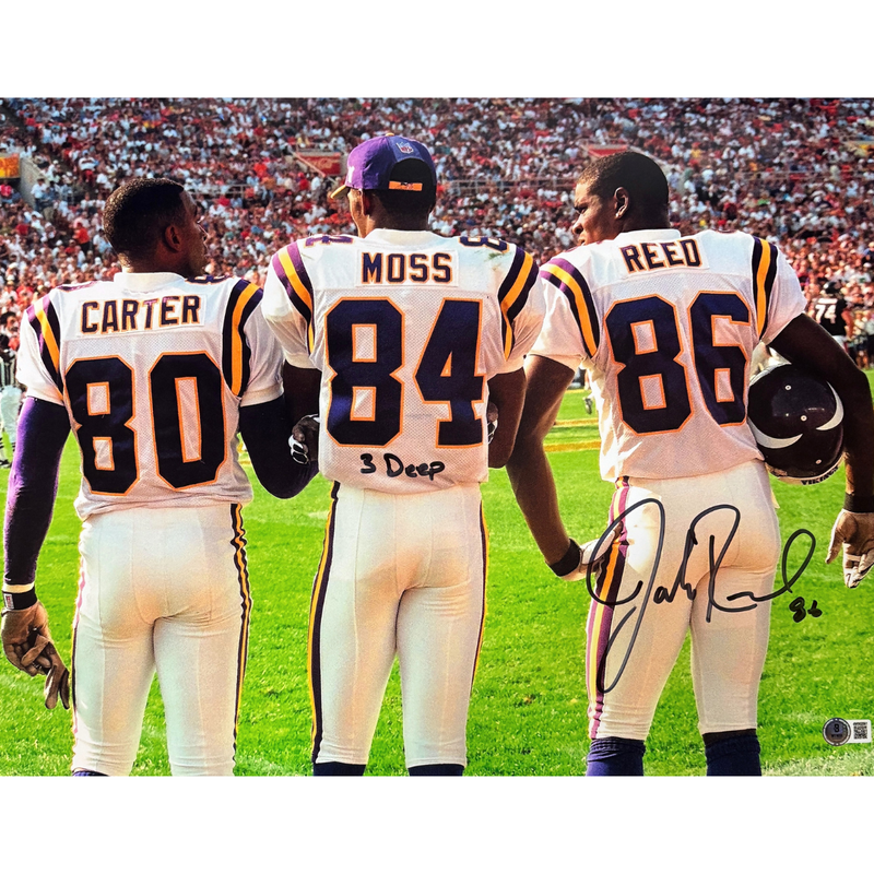 Jake Reed Autographed Minnesota Vikings 16x20 Photo w/ 3 Deep Inscription
