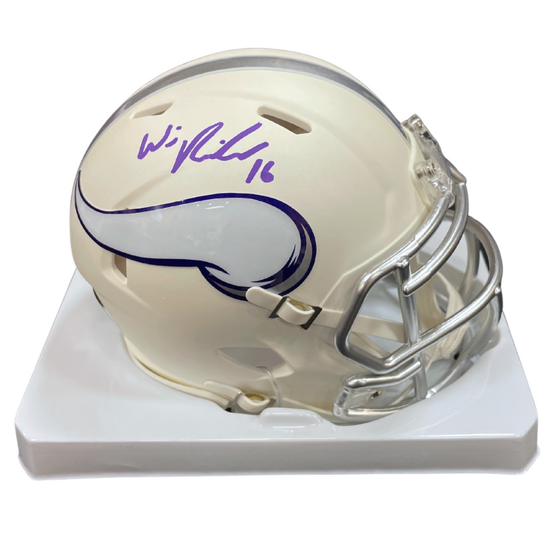 Will Reichard Autographed Minnesota Vikings Winter Warrior Mini Helmet Autographs FanHQ