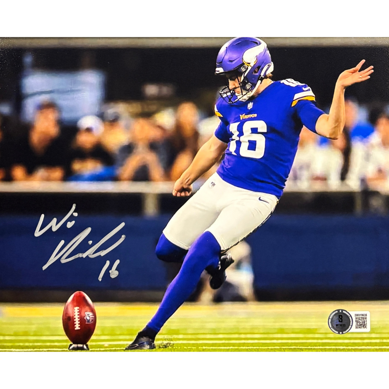 Will Reichard Autographed Minnesota Vikings 8x10 Photo Autographs FanHQ
