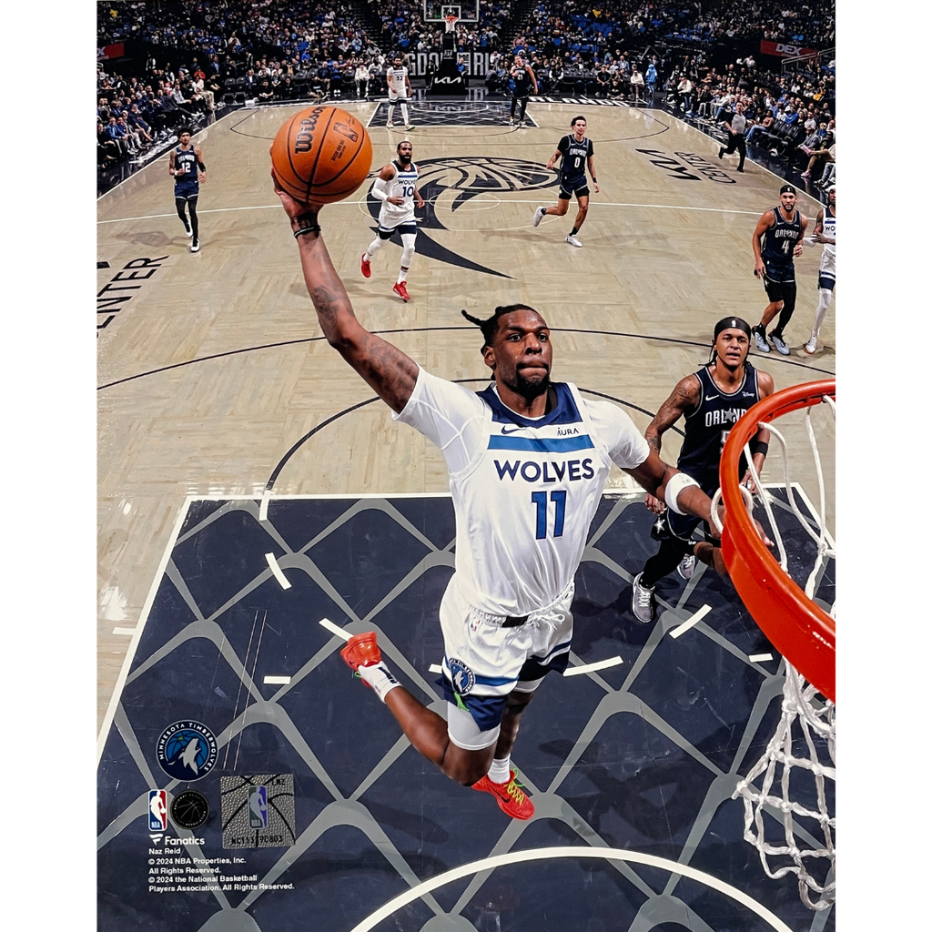 PRE-ORDER: Naz Reid Autographed Minnesota Timberwolves 8x10 Photo Autographs Fan HQ White Jersey Autograph Only 