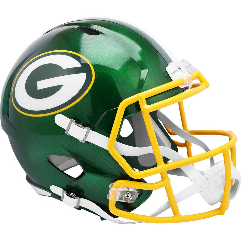 Green Bay Packers Riddell Flash Full-Size Speed Replica Helmet Collectibles Fan HQ   