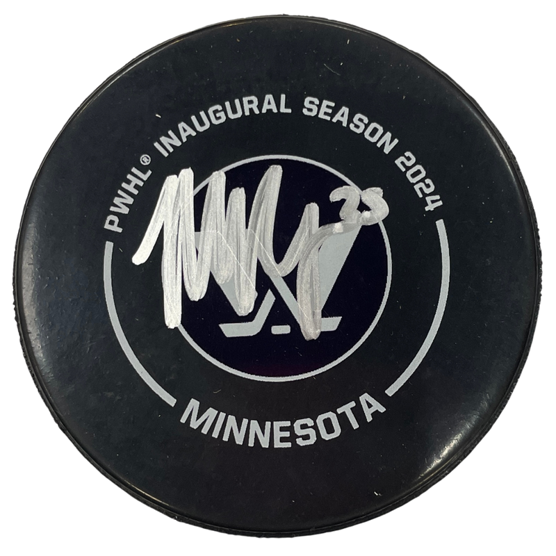 Maddie Rooney Autographed PWHL Minnesota Official Game Puck