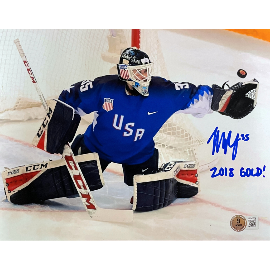 Maddie Rooney Autographed Team USA 8x10 Photo w/ 2018 Gold! Inscription Autographs FanHQ   