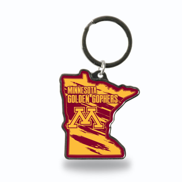 Minnesota Golden Gophers State Shape Keychain Accessories Rico   