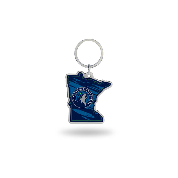 Minnesota Timberwolves State Shape Keychain Accessories Rico   