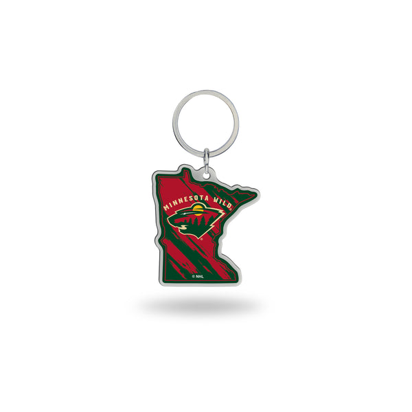 Minnesota Wild State Shape Keychain Accessories Rico   