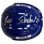Buzz Schneider Autographed Royal Blue Mini Helmet Autographs FanHQ