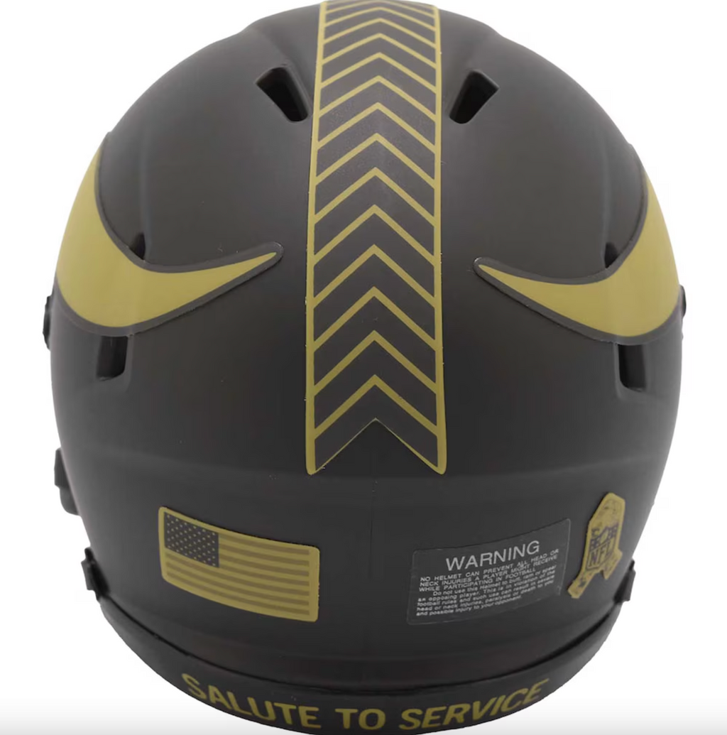 Minnesota Vikings Unsigned Riddell 2025 Salute To Service Mini Helmet