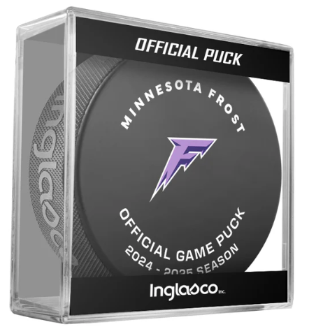 Minnesota Frost 2024-25 PWHL Official Game Hockey Puck w/ Case Collectibles FanHQ