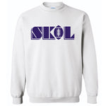 SkðŸˆl Football White Pullover Crewneck Sweatshirts Fan HQ