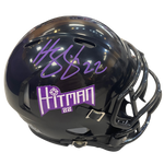 Harrison Smith Autographed Fan HQ Exclusive Hitman Mini Helmet (Numbered Edition - Purple Autograph) Autographs FanHQ Standard Number (2-21)  