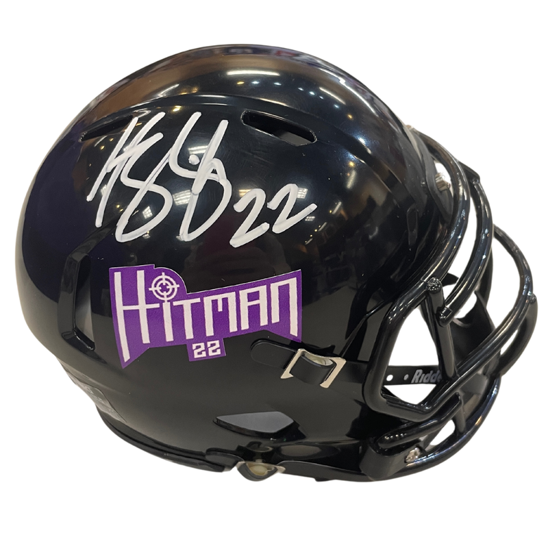 Harrison Smith Autographed Fan HQ Exclusive Hitman Mini Helmet (Numbered Edition - White Autograph) Autographs FanHQ Standard Number (2-21)  