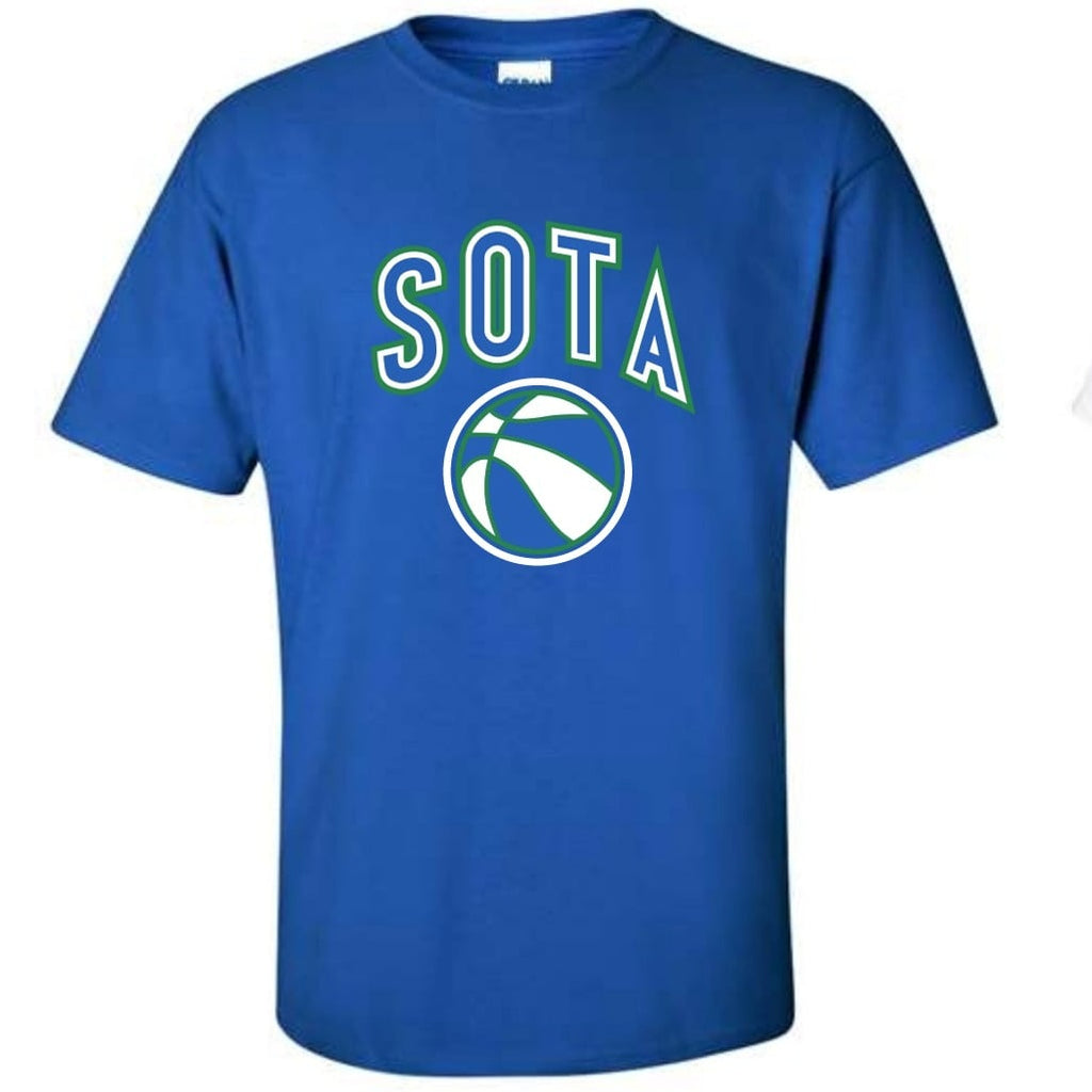 Sota Retro Basketball Blue Tee T-Shirts Fan HQ   