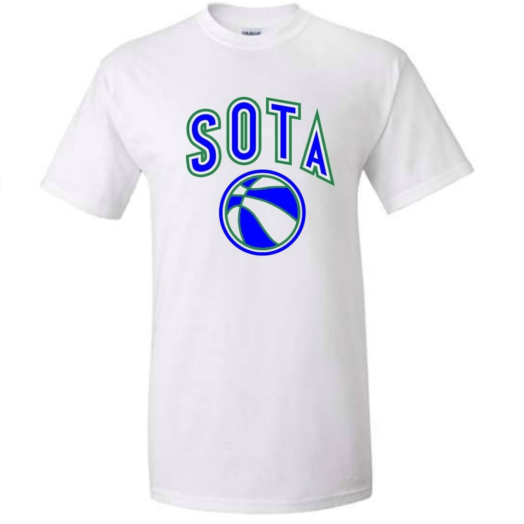 Sota Retro Basketball White Tee T-Shirts Fan HQ   