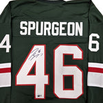 Jared Spurgeon Autographed Green Pro-Style Jersey Autographs FanHQ   