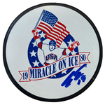 Eric Strobel Autographed Miracle On Ice Logo Puck Autographs FanHQ
