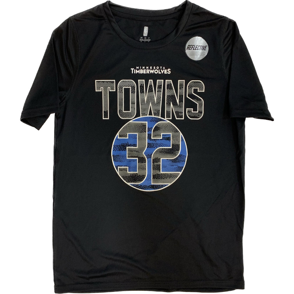 Karl-Anthony Towns Minnesota Timberwolves Youth Black Player Tee Kids Outerstuff   