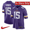 AVAILABLE IN-STORE ONLY! Dallas Turner Minnesota Vikings Purple Nike Game Jersey Jersey Nike   