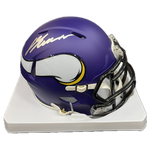 Dallas Turner Autographed Minnesota Vikings Speed Mini Helmet Autographs FanHQ   