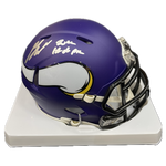 Dallas Turner Autographed Minnesota Vikings Speed Mini Helmet w/ 2024 1st Rd Pk Inscription Autographs FanHQ   