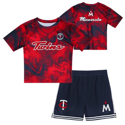 Minnesota Twins Kids Two-Piece Pinch Hitter Shirt/Shorts Set Kids Fan HQ