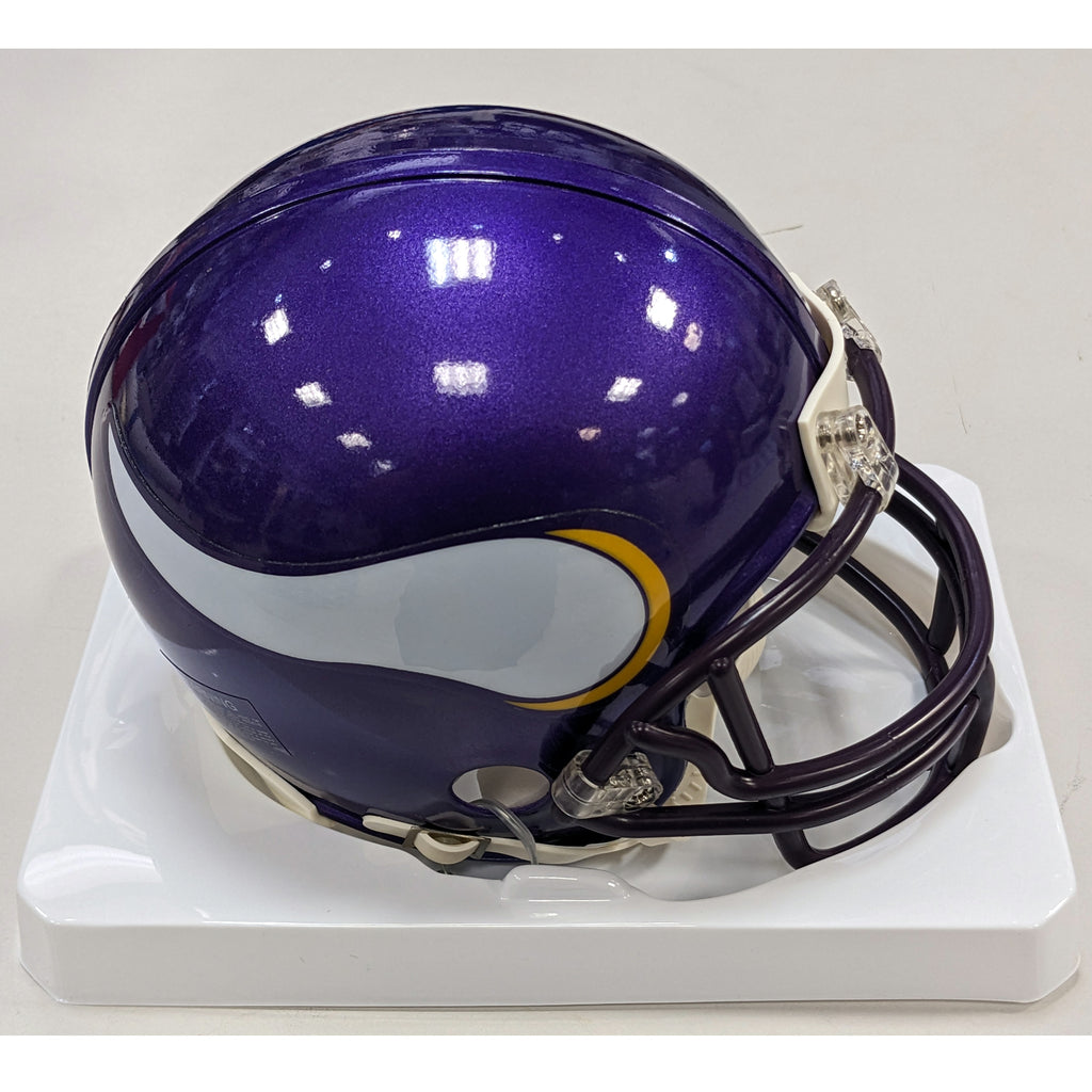 Minnesota Vikings Unsigned 2002-12 Throwback Riddell VSR4 Mini Helmet Collectibles Riddell   