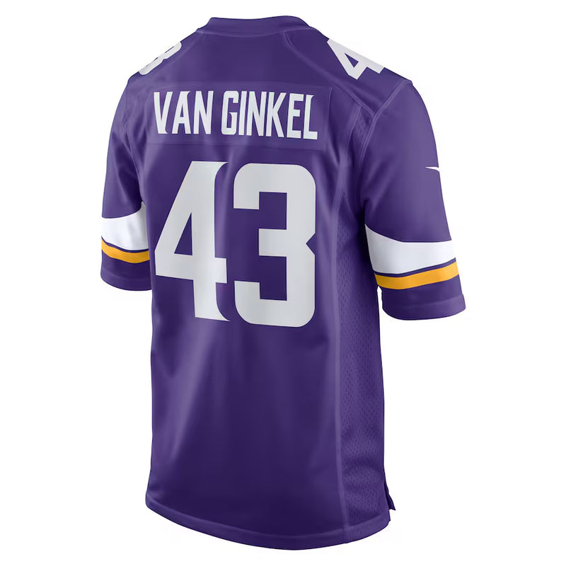 Andrew Van Ginkel Minnesota Vikings Purple Nike Game Jersey Jersey Nike   