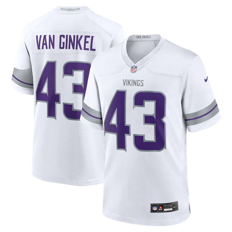 AVAILABLE IN-STORE ONLY! Andrew Van Ginkel Minnesota Vikings White Nike Alternate Game Jersey Jersey Nike