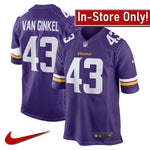 AVAILABLE IN-STORE ONLY! Andrew Van Ginkel Minnesota Vikings Purple Nike Game Jersey Jersey Nike   