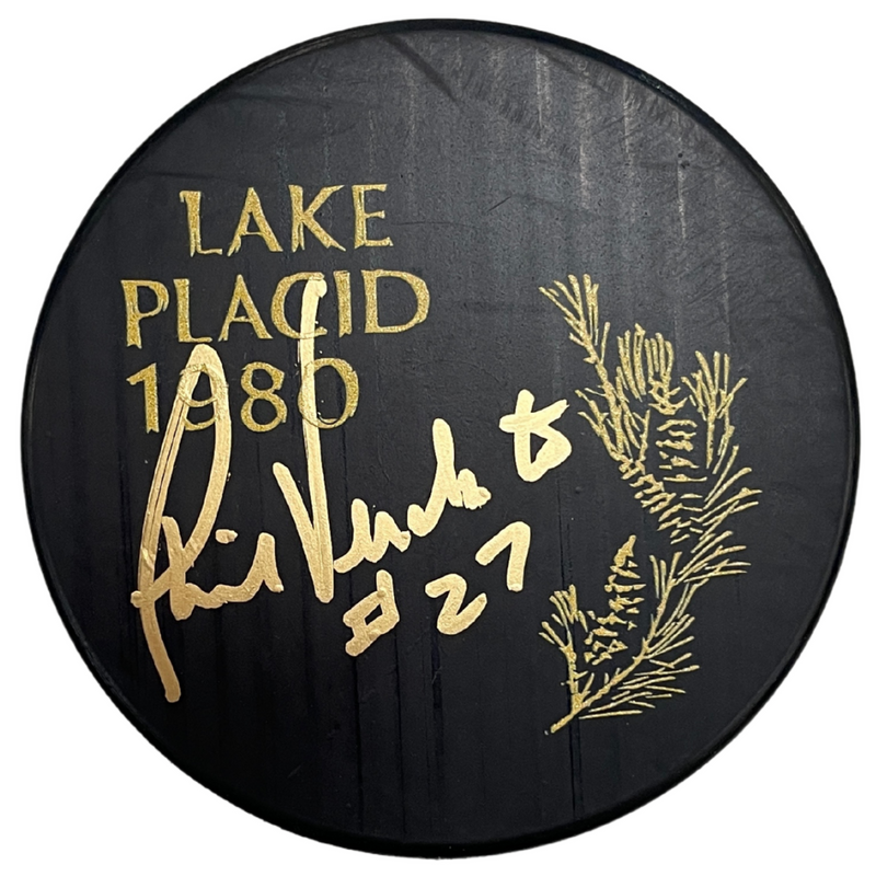 Phil Verchota Autographed Fan HQ Exclusive Lake Placid 1980 Puck Autographs FanHQ