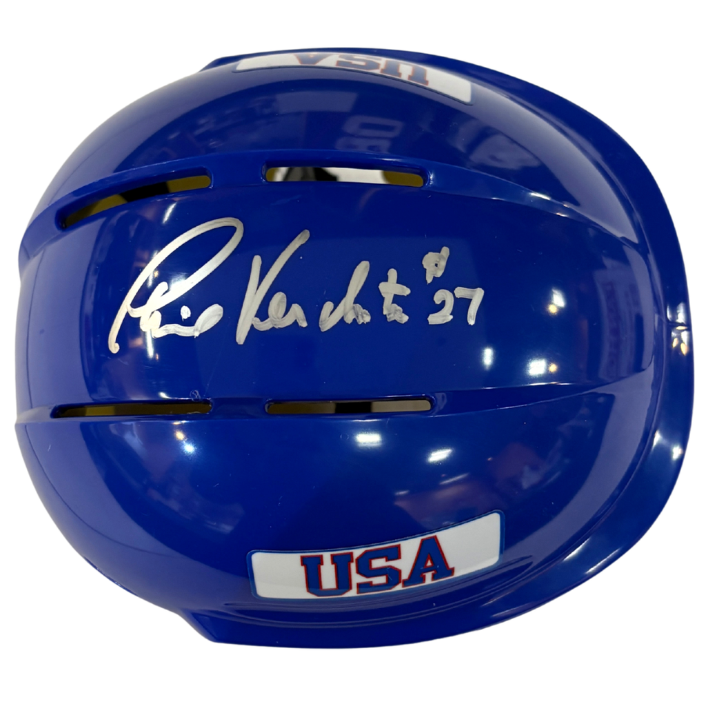 Phil Verchota Autographed Royal Blue Mini Helmet Autographs FanHQ