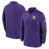 Minnesota Vikings Nike Purple 1/4 Zip Pullover Sweatshirts Nike