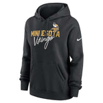 Minnesota Vikings Women's Black Nike Wordmark Club Fleece Pullover Hoodie Womens Nike   