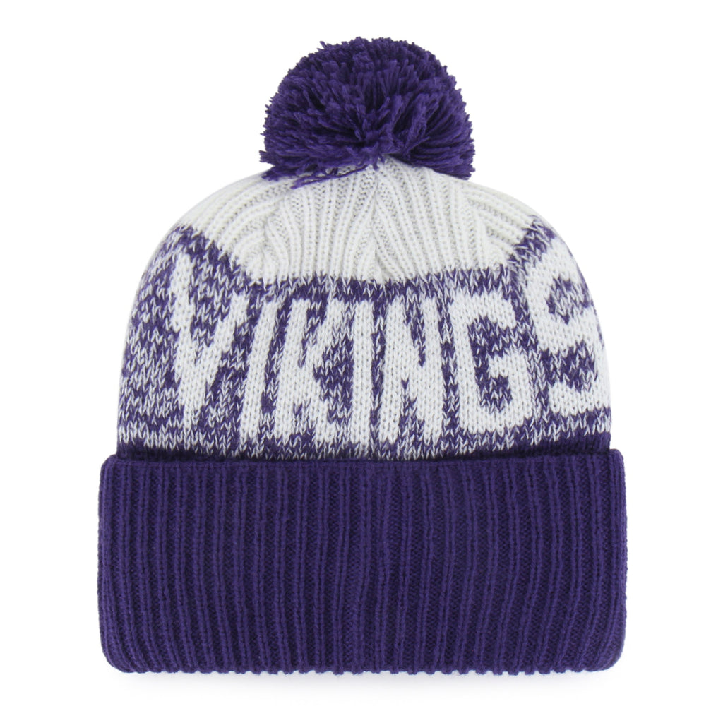 Minnesota Vikings '47 Brand Purple Bone Chill Cuff Knit w/ Pom Hats 47 Brand