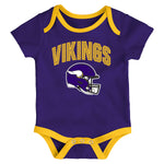 Minnesota Vikings Newborn 3-Pack Creeper/Onesie Set Kids Outerstuff