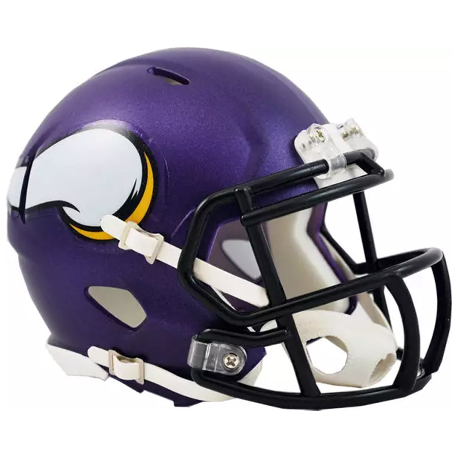 PRE-ORDER: J.J. McCarthy Autographed Minnesota Vikings Mini Helmet (Choose From List) Autographs FanHQ Vikings Current Speed Mini Autograph Only 