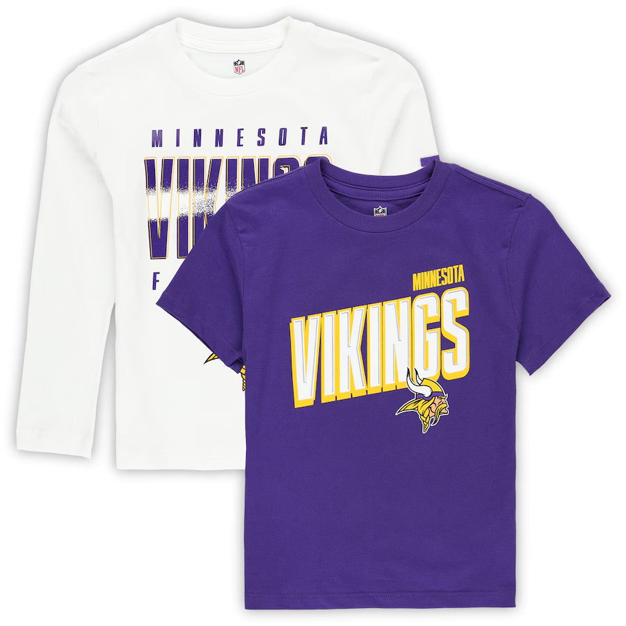 Minnesota Vikings Youth Purple/White The Mix 3 In 1 Combo Tee Kids Outerstuff