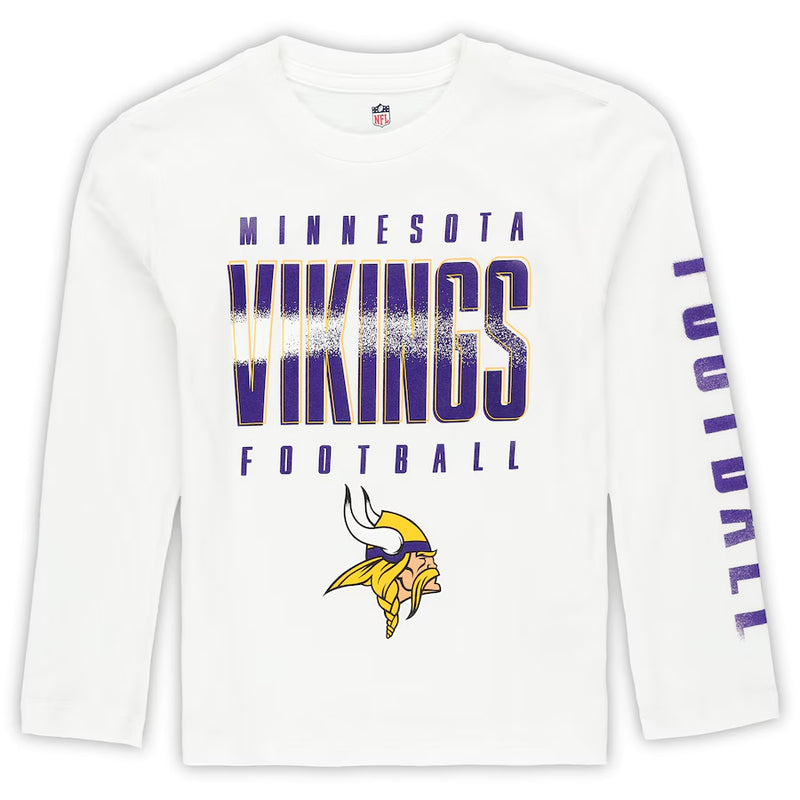 Minnesota Vikings Youth Purple/White The Mix 3 In 1 Combo Tee Kids Outerstuff