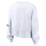 Minnesota Vikings Nike Women's White Oversized Long Sleeve Cropped Sweatshirt Womens Nike   