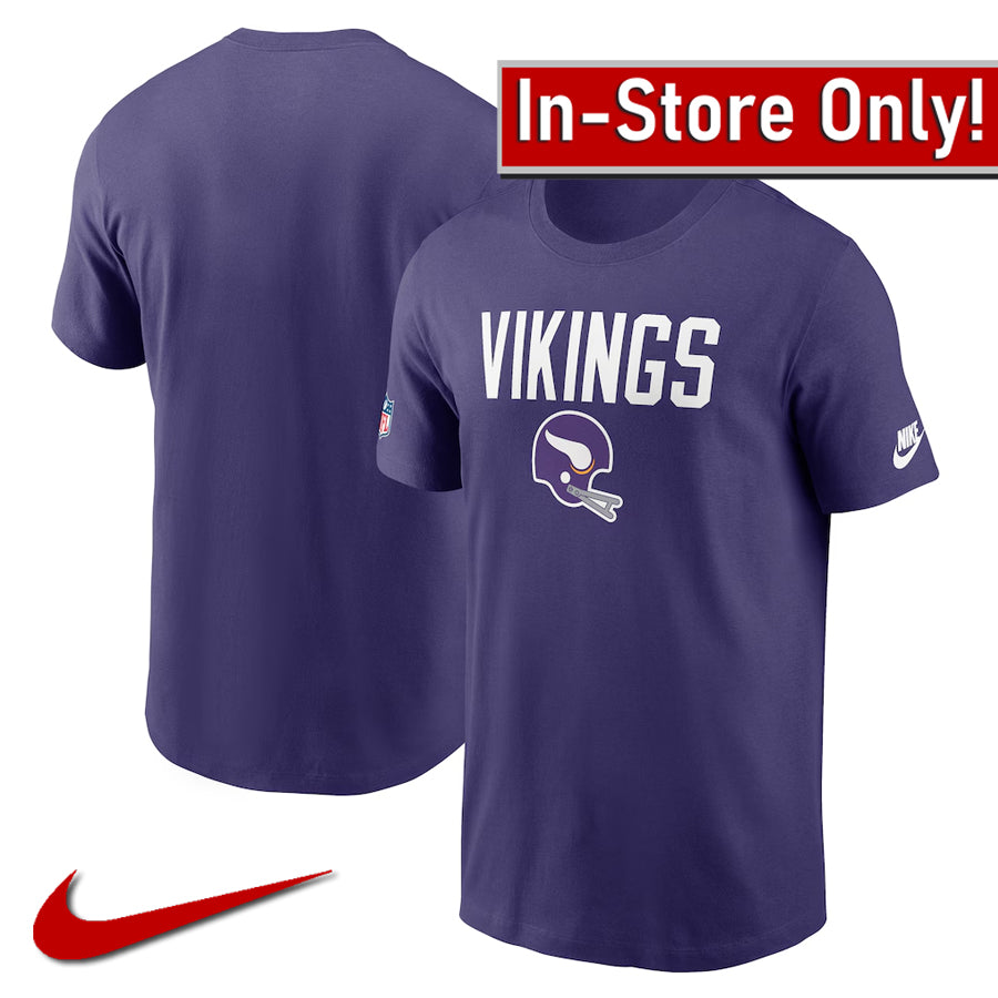 AVAILABLE IN-STORE ONLY! Minnesota Vikings Nike Purple Rewind Club Logo Tee T-Shirts Nike