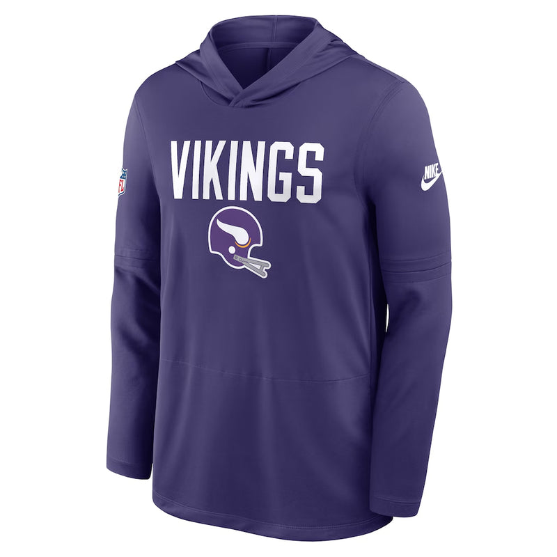 Minnesota Vikings Nike Purple Rewind Club Logo Light Weight Hoodie T-Shirts Nike
