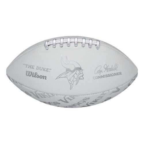Minnesota Vikings White Training Camp Wilson Full Size Football Collectibles Fan HQ